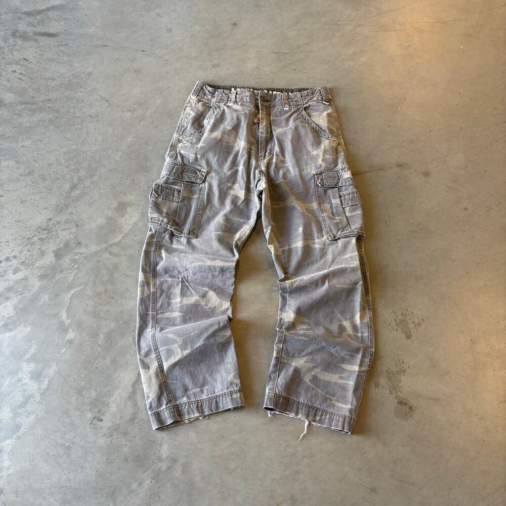 y2k vintage unionbay camo baggy distressed cargo pants